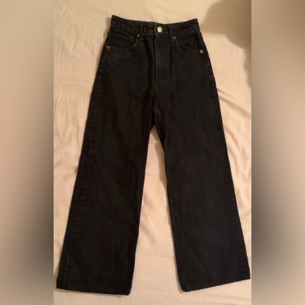 Zara Black Wide Leg Jeans